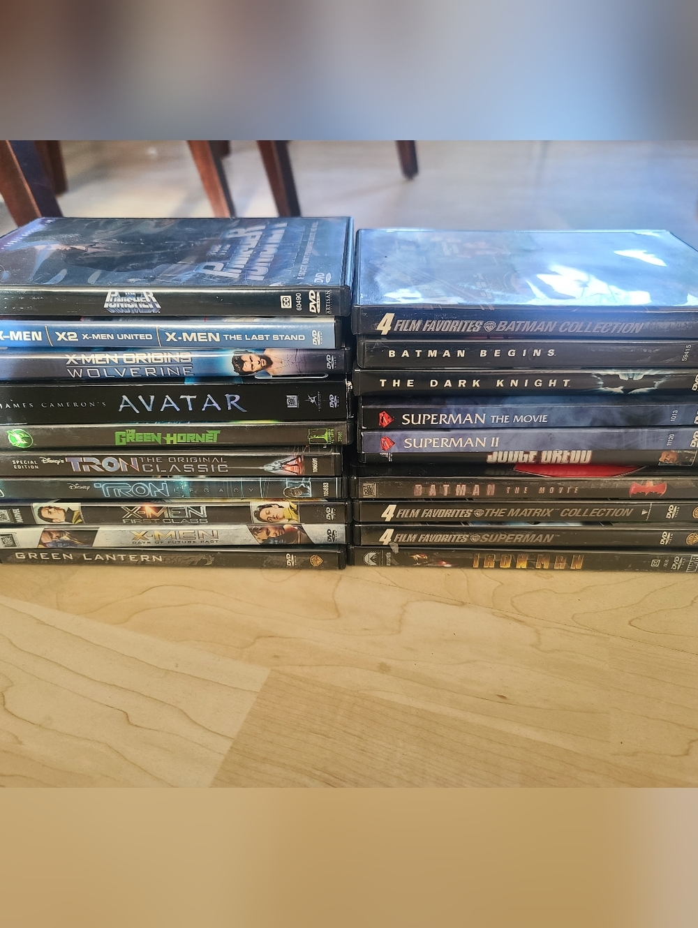 Assorted DVD Movie Collection, Superhero, X-men, Science Fiction, Marvel